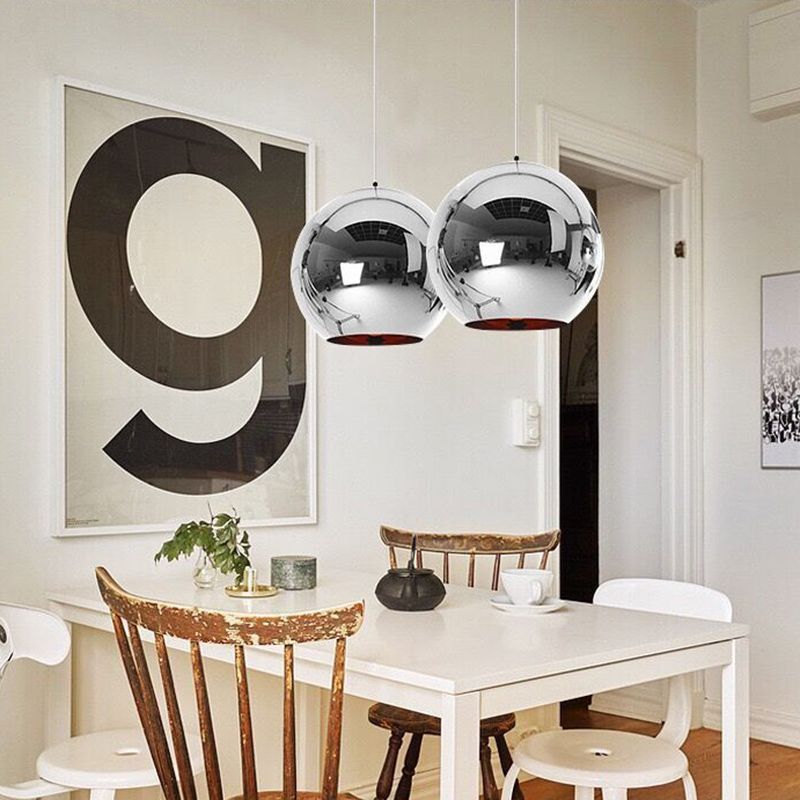 Kreise Sphäre Anhänger Beleuchtungsbestand Modernes Glasrestaurant -Federung Licht