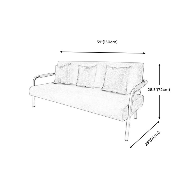 Modern Macaroon Velvet Sofa Tuxedo Arm Standard Tight Back Sofa
