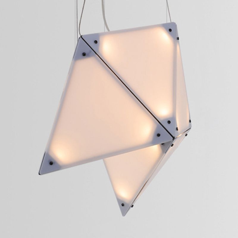 Postmodern Geometric Suspended Lighting Fixture Metallic Pendant Lighting Fixtures for Restaurant