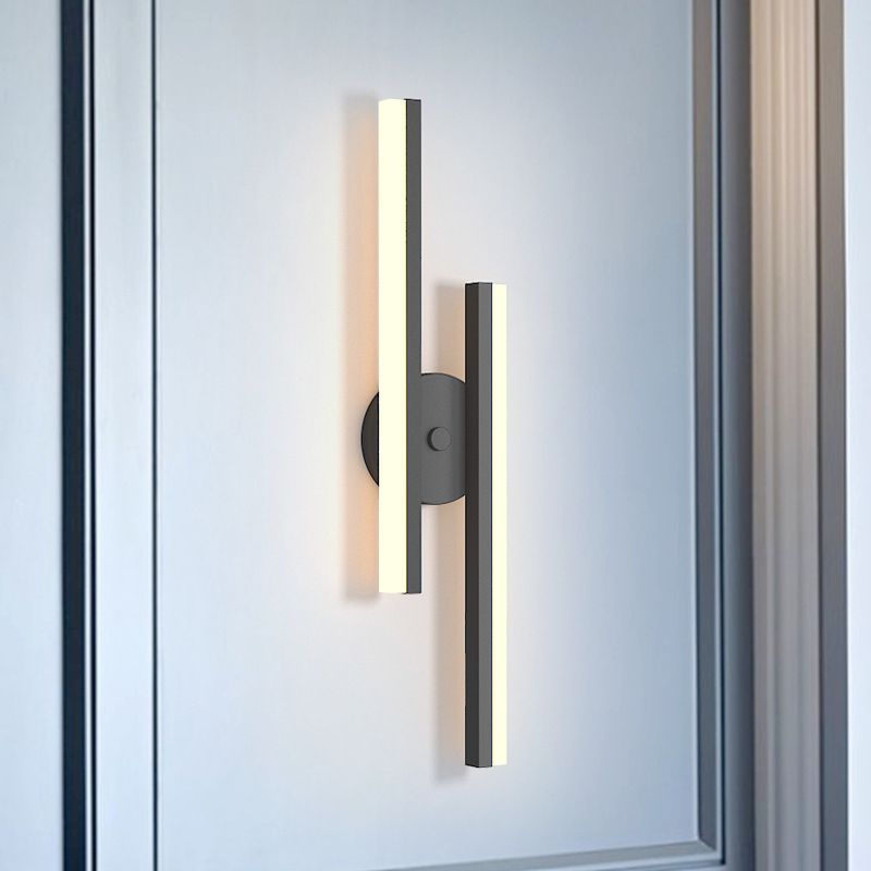Luci di applique a parete lineare Modern Wall Lamp Metal 1 Light Sconce Lights Fishestures