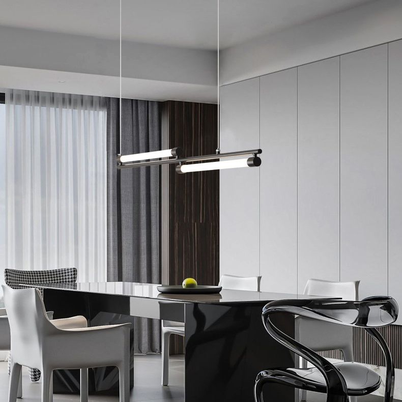 Brass LED Hanging Lamps Minimalism Island Light Fixture for Dining Room