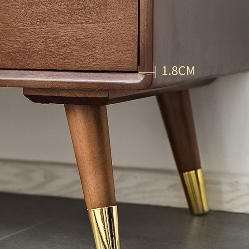 Solid Wood Glam Storage Chest Dresser Vertical Dresser with Metal Feet