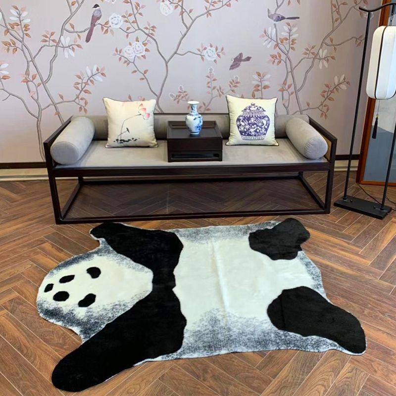Modern Living Room Rug Multi-Colored Animal Skin Area Carpet Acrylic Pet Friendly Washable Indoor Rug