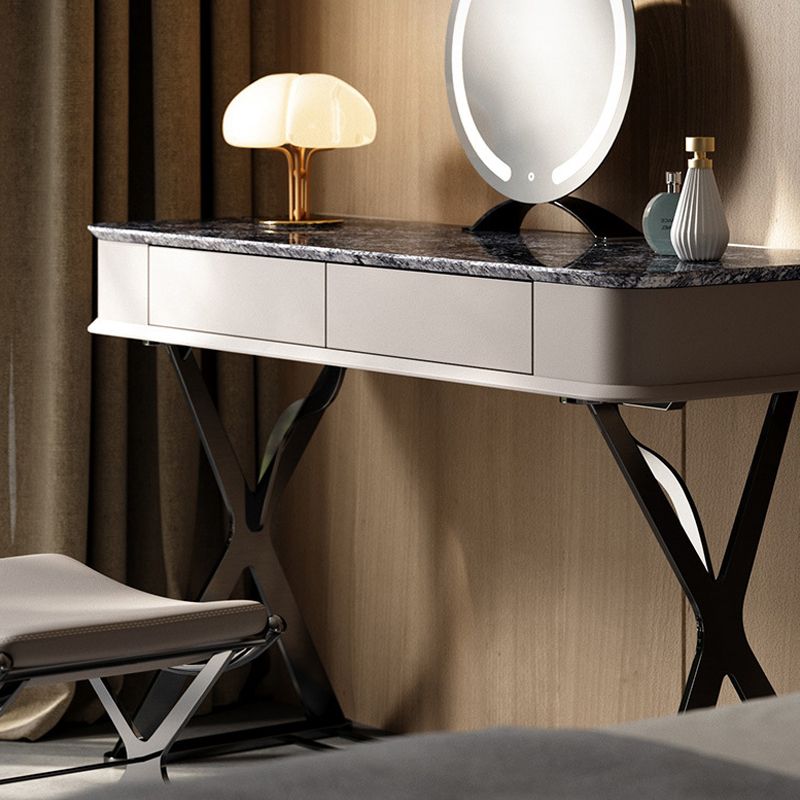Modernism Stone Top Vanity 29.52" High Vanity Set with Stool