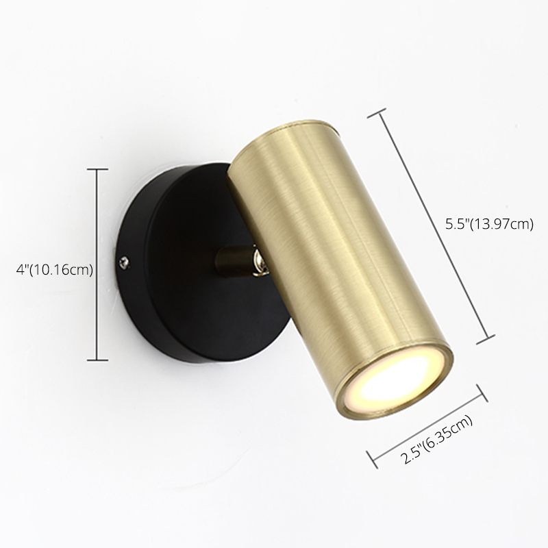 Cylinderical Sconce Light Fixture Modern Luxuru Style 1 Light Sconces