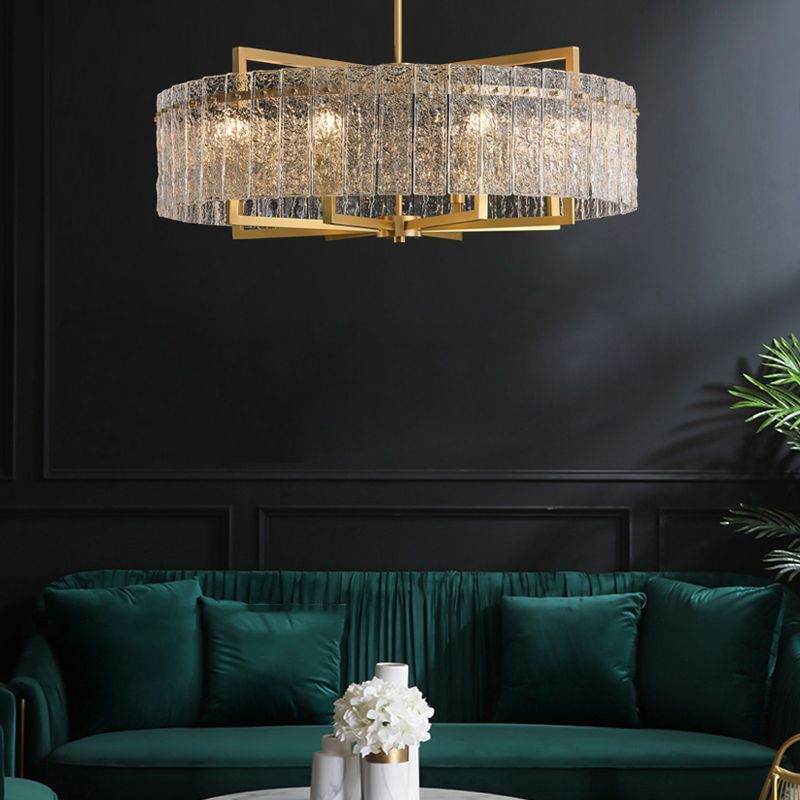 Bronze Glass Hanging Pendant Lights Contemporary Hanging Lamps for Living Room