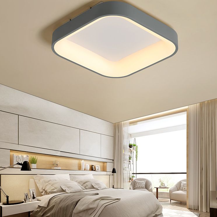 Geometrische Unterputz-Deckenleuchten, moderner Acryl-Deckenleuchter für Schlafzimmer
