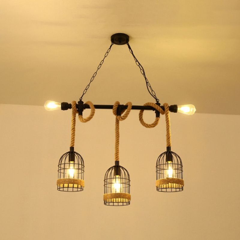 Industrial Island Light Minimalist Hanging Lighting Fixture for Dining Room