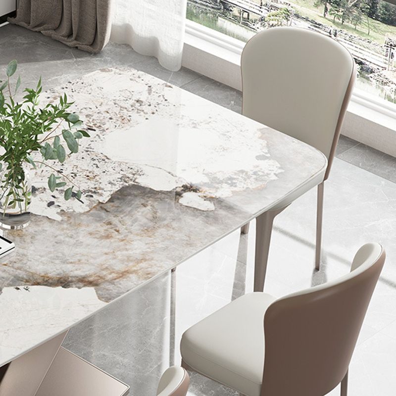 Modern Style Sintered Stone Dining Table Set 1/2/5/7 Pieces Dining Set for Home Use