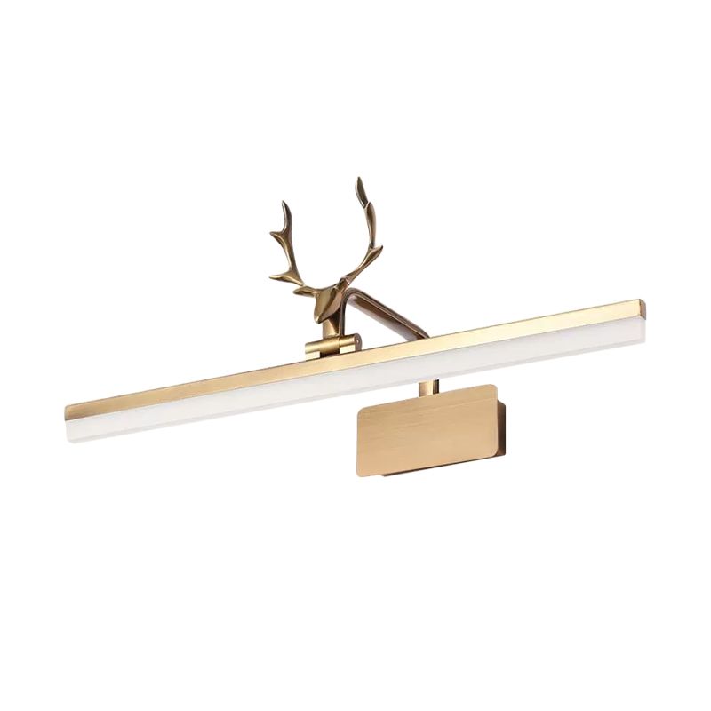 Tubular Wall Lighting Ideas Modernism Metal Gold Antler LED Vanity Light Fixture in Warm/White Light