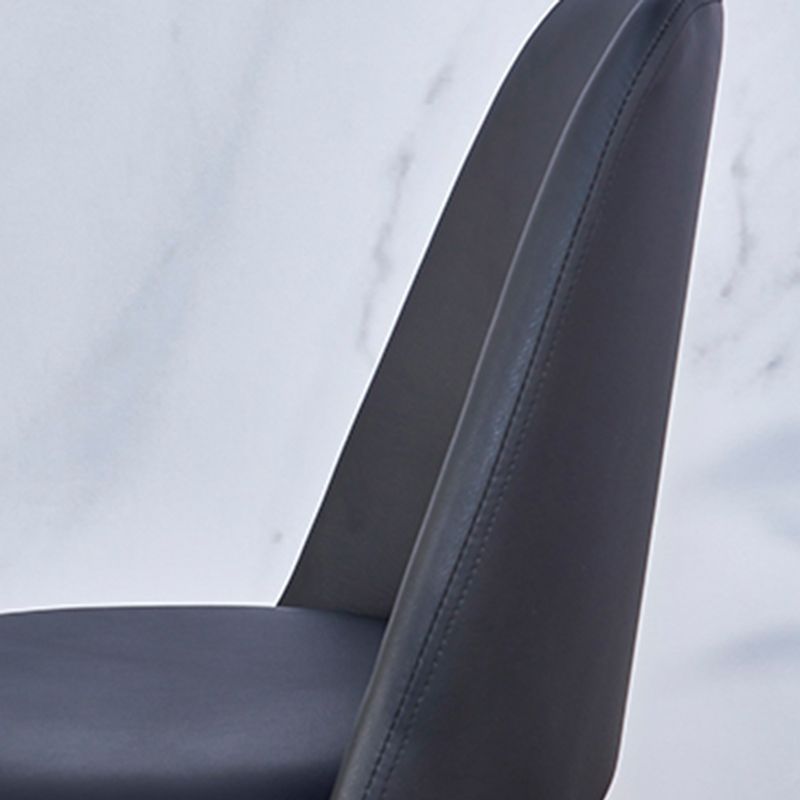 Leather Scandinavian Restaurant Side Chair Parsons Matte Finish Dining Chair