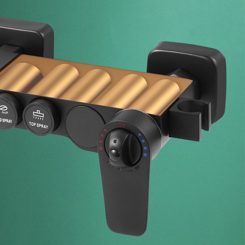 Modern Adjustable Water Flow Shower Faucet Shower Arm Hose Shower System on Wall