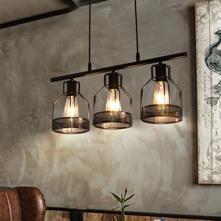 Metal Island Pendant Industrial Style Island Light Fixtures for Dining Room
