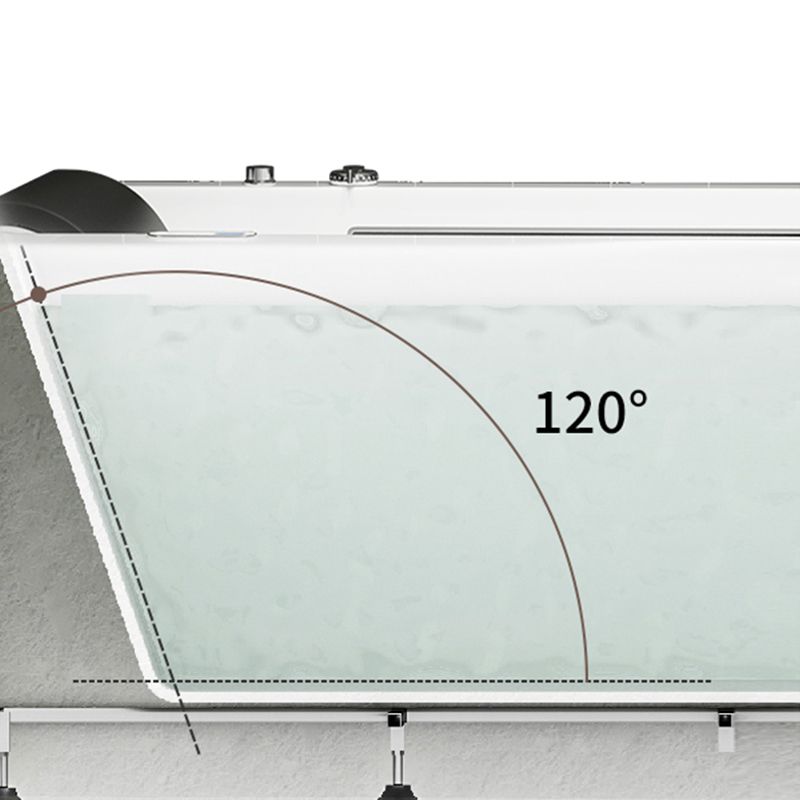 Rectangular Alcove Bathtub Acrylic Home Bath Tub in White for Bathroom