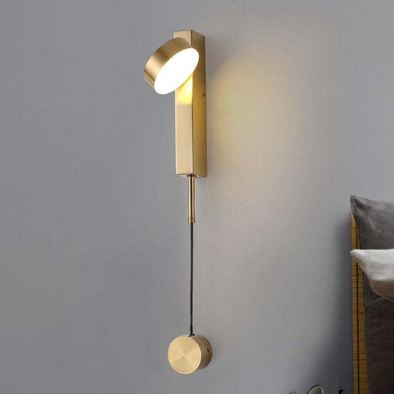 Nordic Style Metal Wall Light Geometric Rotatable LED Wall Sconce for Living Room