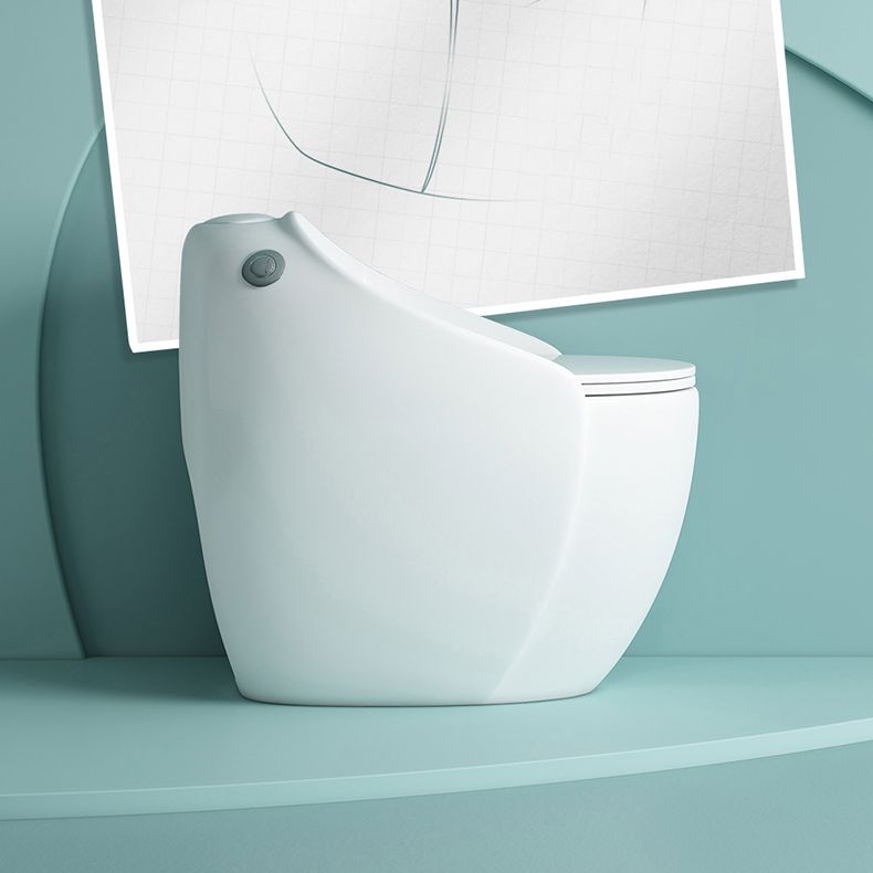 1-Piece Flush Toilet 1.2/1.6 GPF Elongated Toilet Bowl for Bathroom