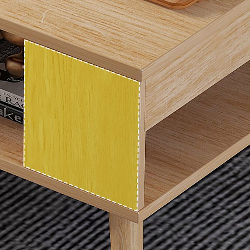 Scandinavian Rectangle Coffee Table with 4 Drawers and 1 Shelf