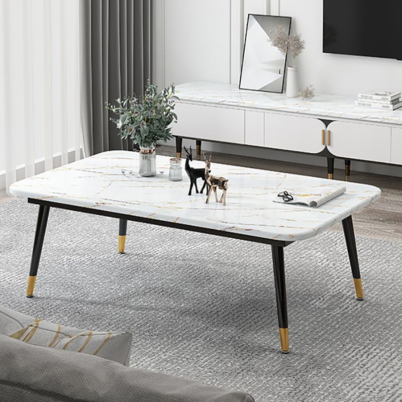 Four Legs Coffee Table Modern Minimalist Coffee Table for Living Room