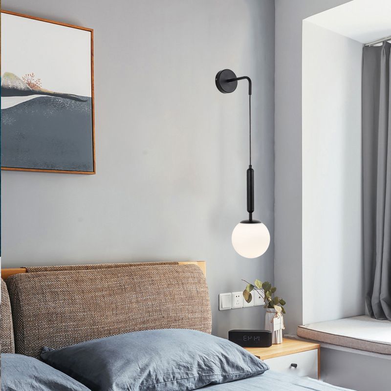 Modern Style Metal Ball Wall Lighting Fixtures 1 Light Wall Mounted Light Fixture