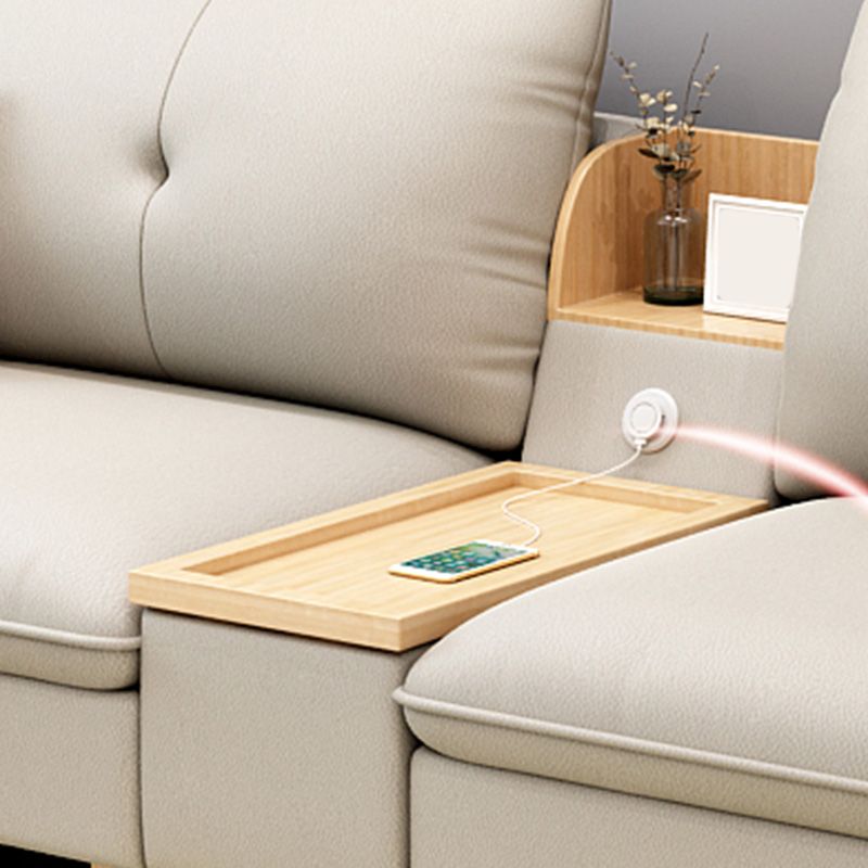 Round Arm Modular Furniture Sectionals with Storage for Living Room