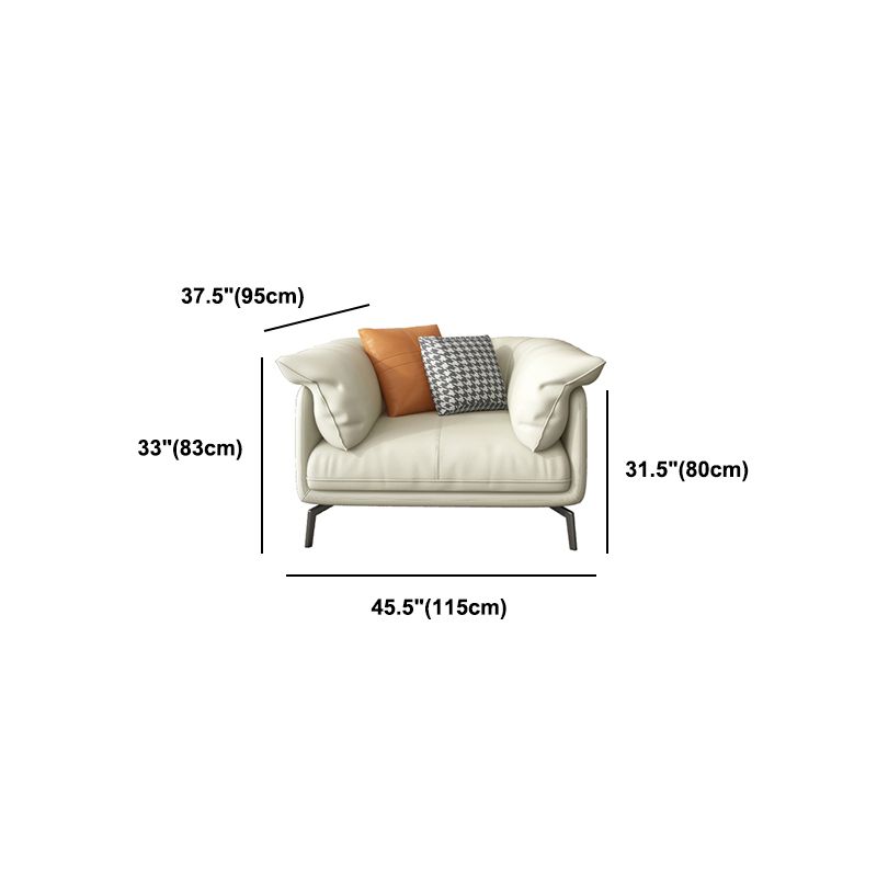 Pillow Arms Cushion Back Contemporary Stain-Resistant Storage Sofa