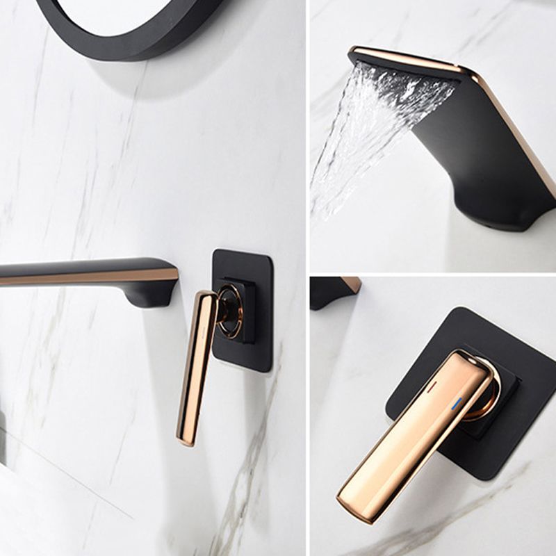 Wall Mounted Bathroom Faucets Glam Style Lever Handles Faucets