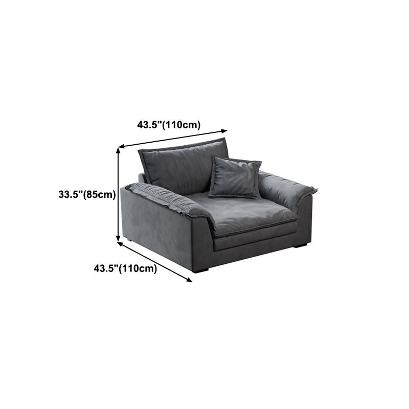 Contemporary Loose Back 33.46" H Sofa Pillow Top Arm Sofa & Chaise