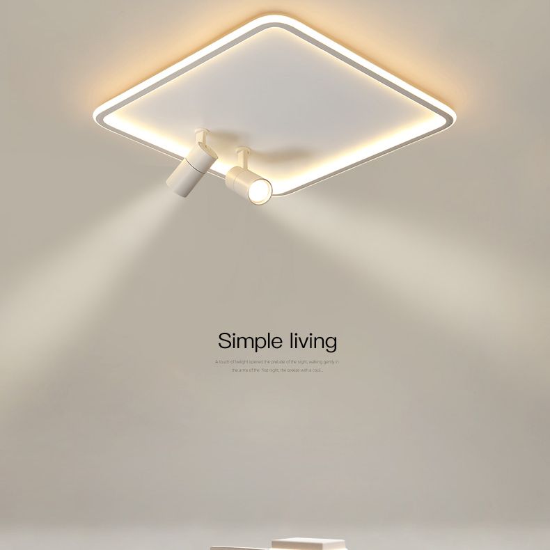 Square Cube Flush Mount Industrial Style Metal LED Flush Light with 6 Spotlights