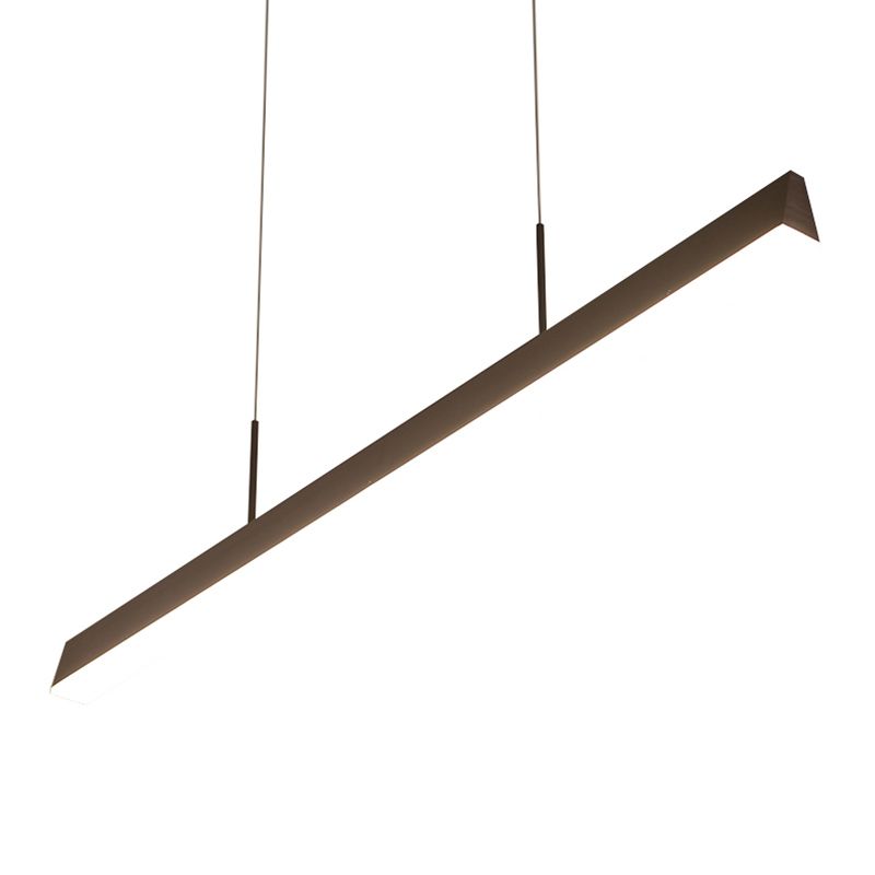 Modern Linear Shape Pendant Lighting Fixture Metal 1 Light Island Pendant Light