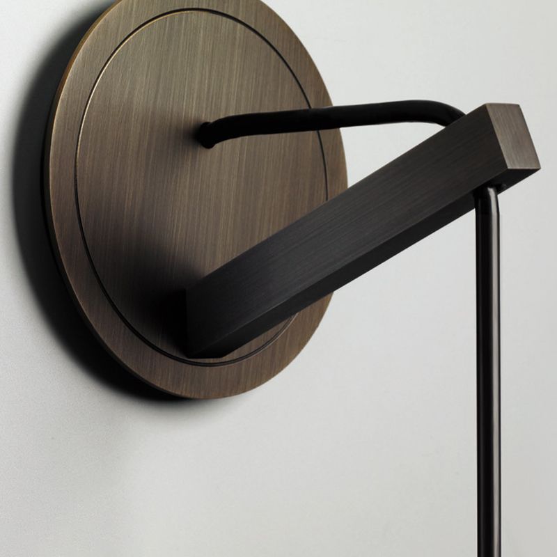 Metal Modern Wall Sconce Cylinder Shape Wall Light with Crystal Shade for Bedroom