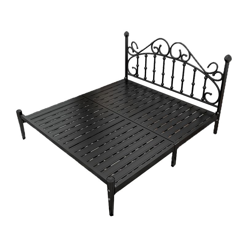 Contemporary Style Standard Bed Metal Bed Frame with Headboard