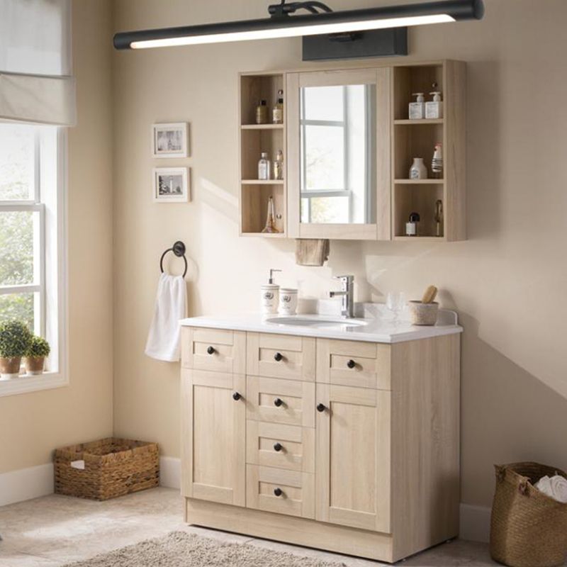 Lineaire wandverlichting Moderne stijl 1 Lichte ijdelheid SCONCE LICHTEN IN ZWART