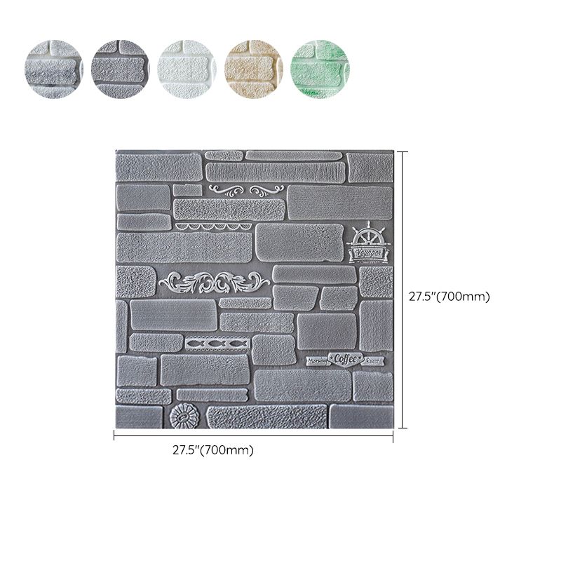 Modern Wall Paneling Peel and Stick Brick 3D Print Waterproof Wall Panel
