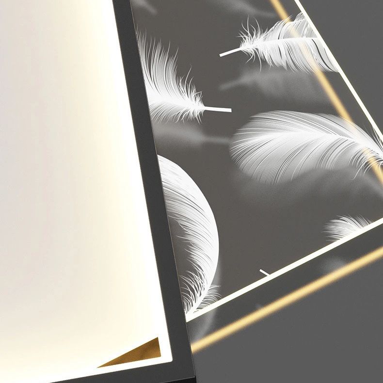 Plafonnier encastré géométrique minimaliste moderne luminaire encastré en verre