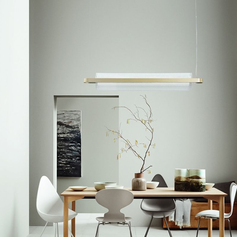 LED LED ACRYLIC LINEA LIGHT GOLD MODERN 1 LUGHT LUCHING Lights para comedor