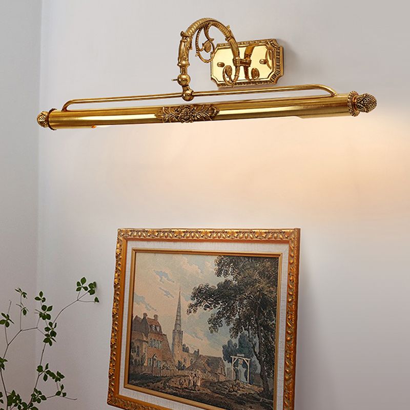 30"/22" Long Vanity Light with Antler Mid Century Modern Wall Mount Light in Gold
