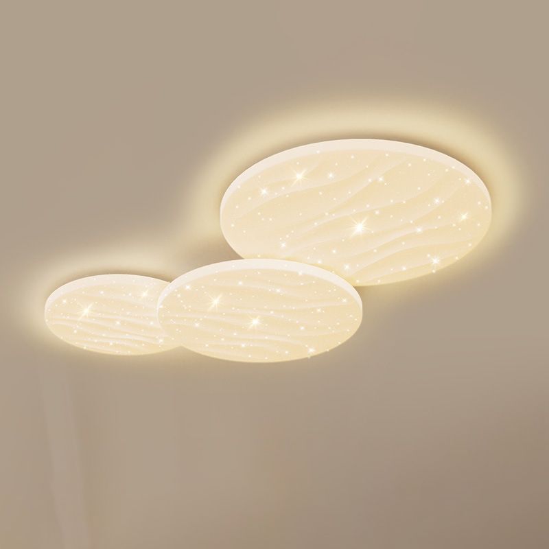 Contemporary Flush Mount 3-Light Ceiling Mounted Fixture with Acrylic for Living Room