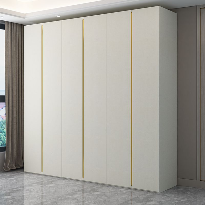White Wooden Wardrobe Cloth Rod Included Wardrobe Closet for Home
