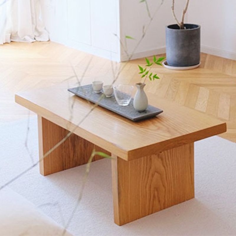 North European Sled Coffee Cocktail Table Wood Coffee or End Table