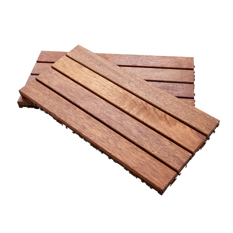 Outdoor Flooring Composite Interlocking Red Brown Decking Tiles