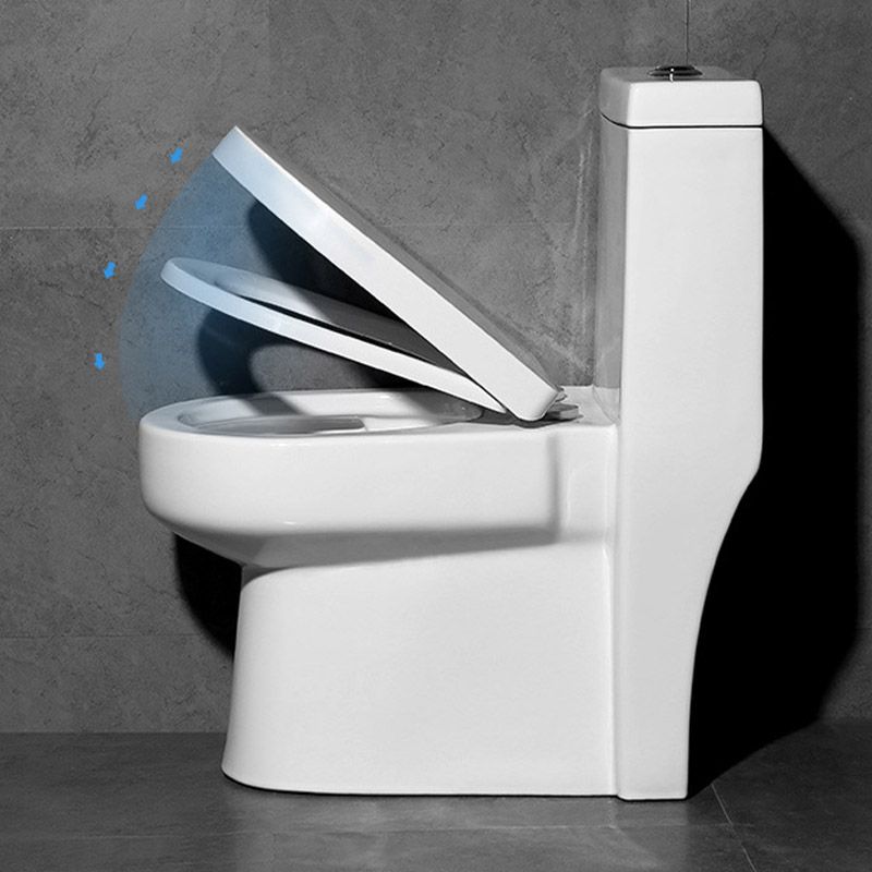 Traditional Cotton White Urine Toilet Siphon Jet Toilet Bowl with Toilet Seat