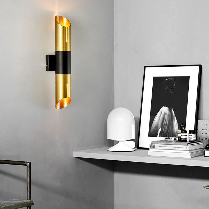 Mid-Century Modern Wall Light Metal Up and Down Lighting for Bedroom Living Room