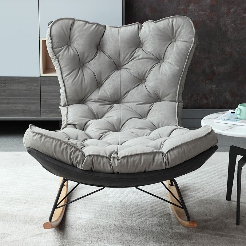 Contemporary Single Sofa Rocking Chair Lazy Rocking Chair for Living Room and Bedroom