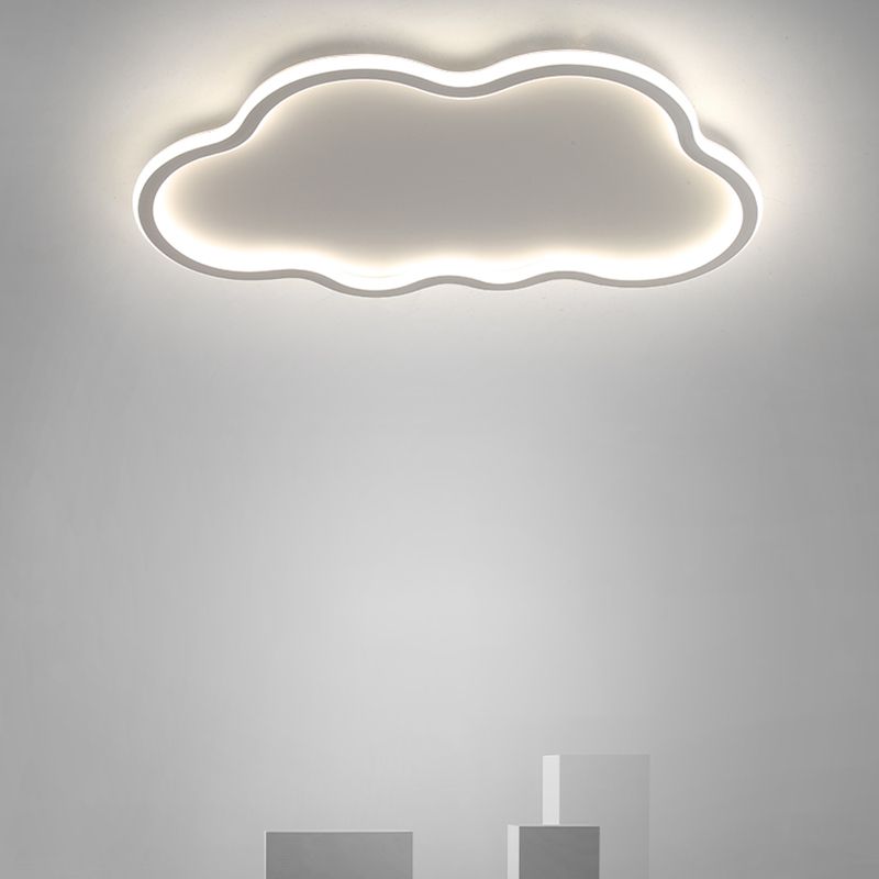 Accesorio de techo LED de nube acrílica en soporte empotrado de hierro forjado de estilo conciso moderno