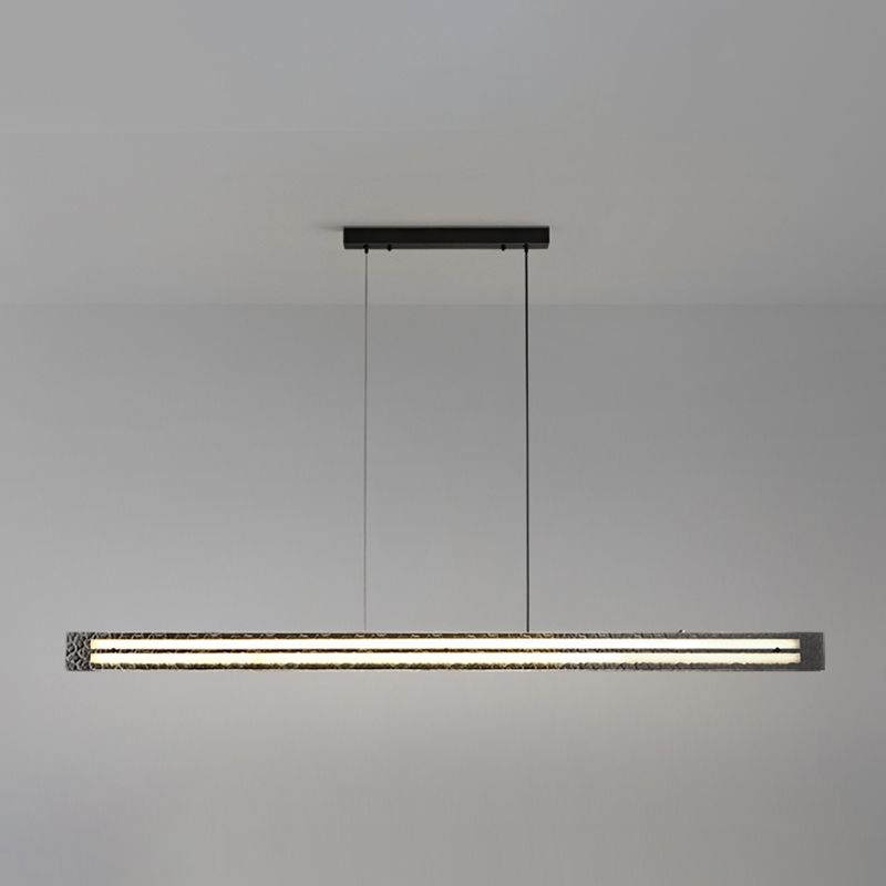 Nordic Style Hanging Lamp Rectangle Shape Island Light Fixture for Bedroom