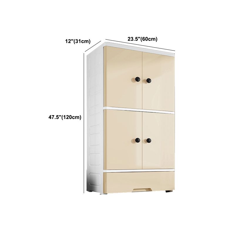 Contemporary Wardrobe Armoire Plastic Wardrobe Closet with Legs