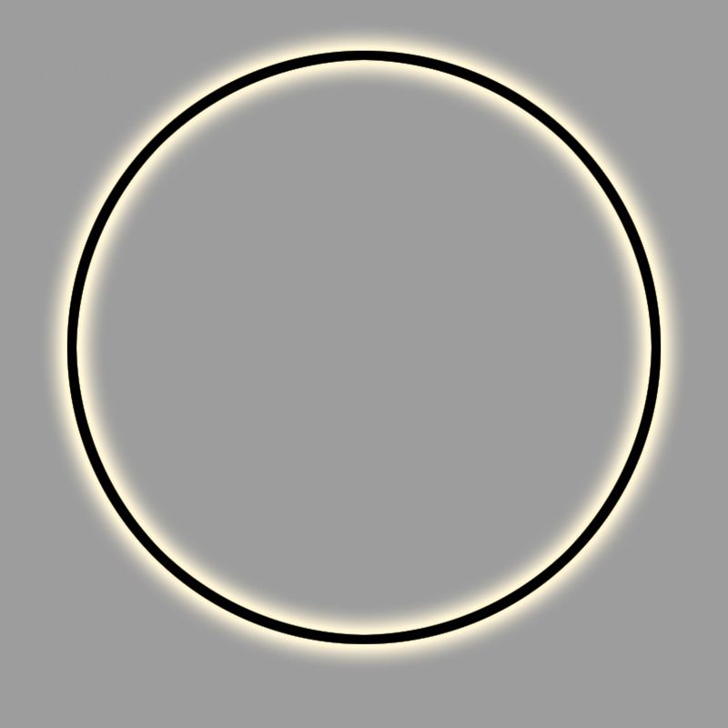 Zwart minimalisme Ronde lijnen LED Wall Lamp Noordse stijl Aluminium SCONCE Licht voor woonkamer