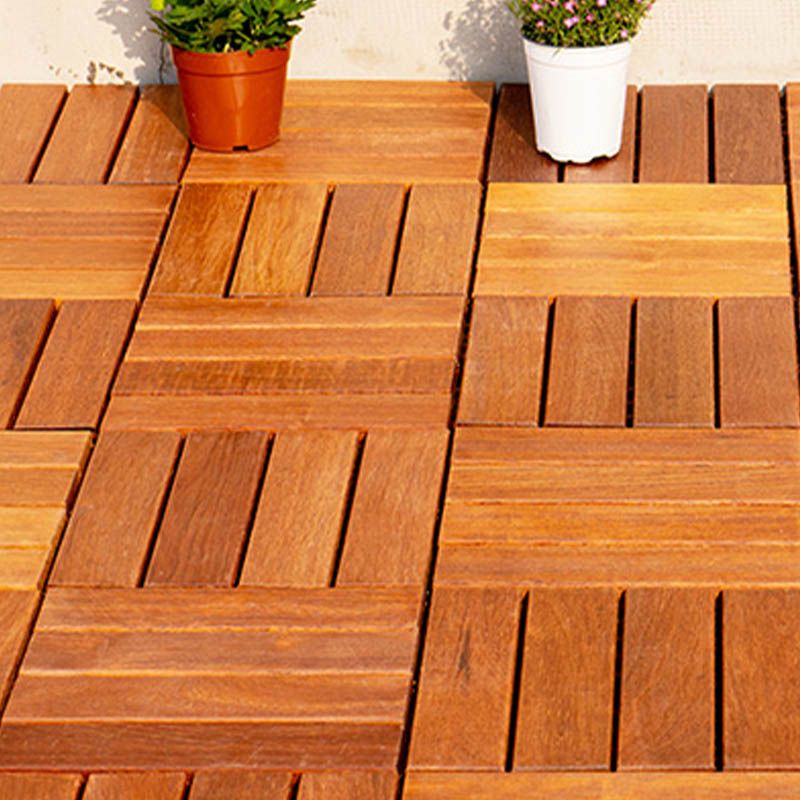 Interlocking Patio Flooring Tiles Solid Wood Waterproof Patio Flooring Tiles