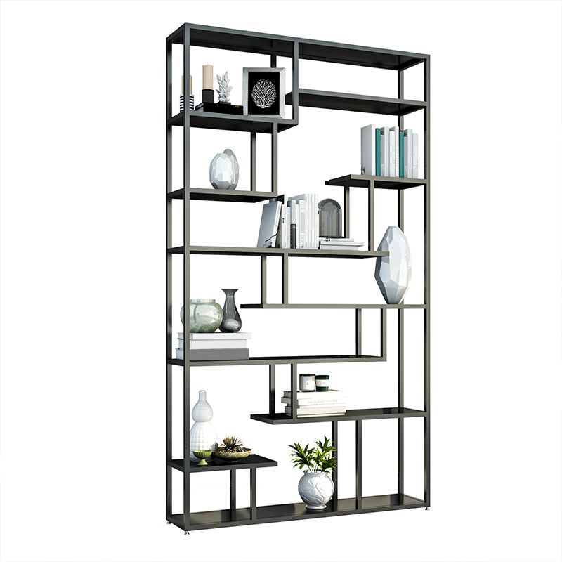 Industrial Metal Etagere Bookshelf Open Iron Bookshelf for Home Office