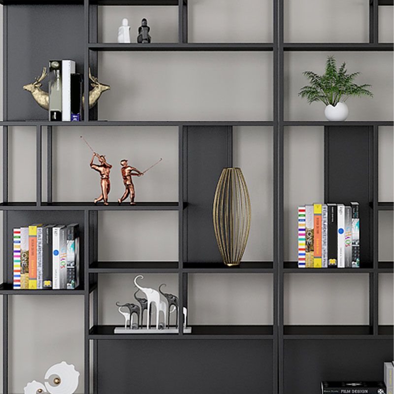 Modern Metal Bookshelf Etagere Open Shelf Bookcase with Shelves-70.8" H x 11.8" W